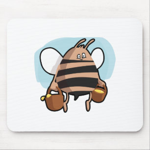Bee cartoon mouse pad