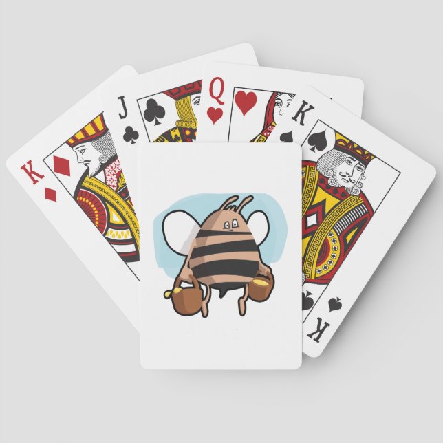 Bee cartoon playing cards (Back)