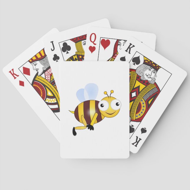 Bee cartoon playing cards (Back)