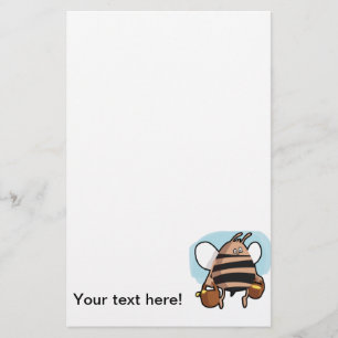 Bee cartoon stationery