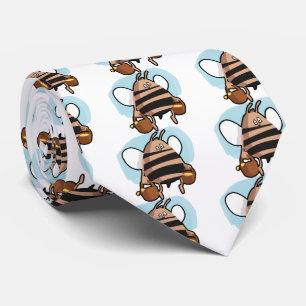 Bee cartoon tie