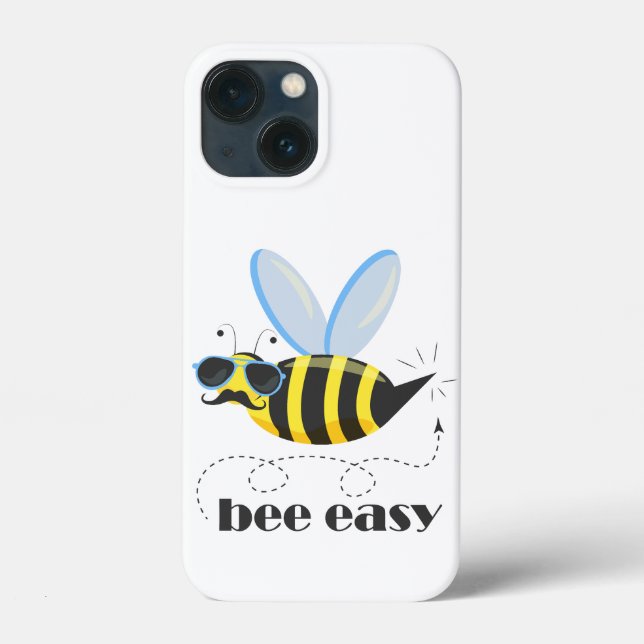 Bee character with moustache sunglasses Bee Easy Case-Mate iPhone Case (Back)
