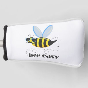 Bee character with moustache sunglasses Bee Easy Golf Head Cover