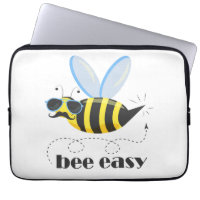 Bee character with moustache sunglasses Bee Easy
