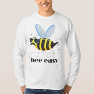 Bee character with moustache sunglasses Bee Easy T-Shirt
