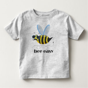 Bee character with moustache sunglasses Bee Easy Toddler T-Shirt