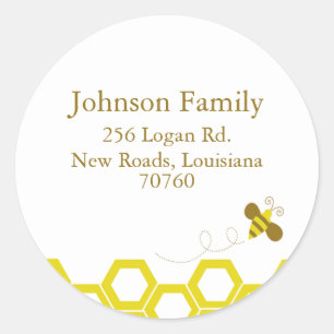 Bee Classic Round Sticker