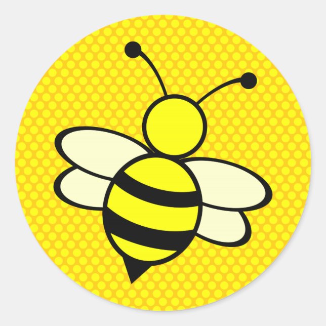 Bee Classic Round Sticker (Front)