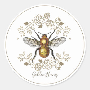 Bee Classic Round Sticker