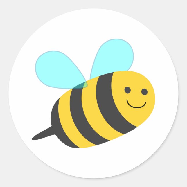 Bee Classic Round Sticker (Front)