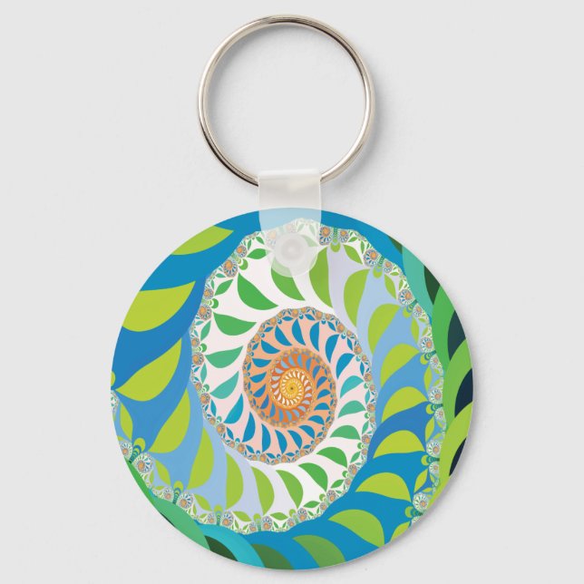 Bee Colony Fractal Key Ring (Front)