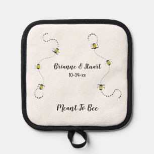 Bee Cool Customisable Text Meant To Bee Pot Holder