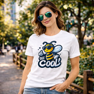 Bee Cool   Fun Cartoon Bee Design Tri-Blend Shirt