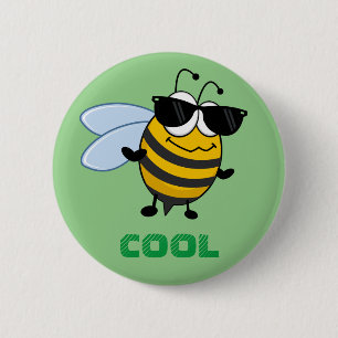 Bee Cool   Funny Trendy Bee Customizable 6 Cm Round Badge
