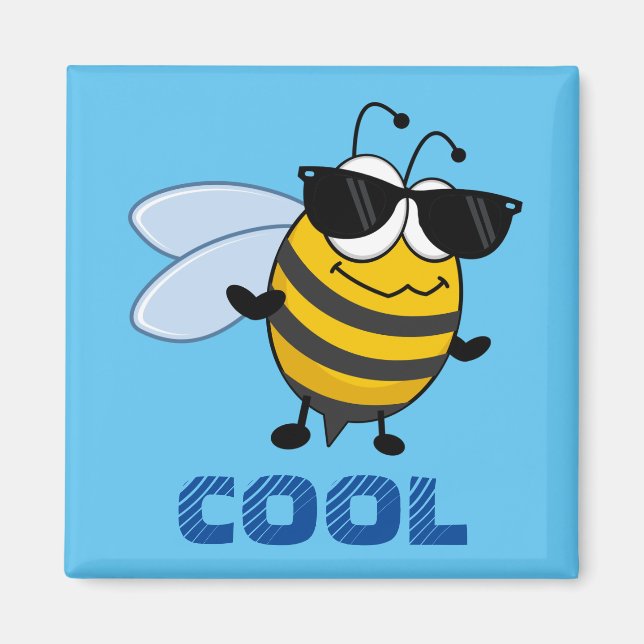 Bee Cool | Funny Trendy Bee Personalised Magnet (Front)