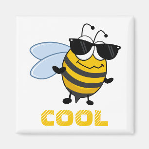 Bee Cool Funny Trendy Bee Personalised Magnet