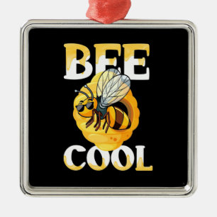 Bee Cool Metal Ornament