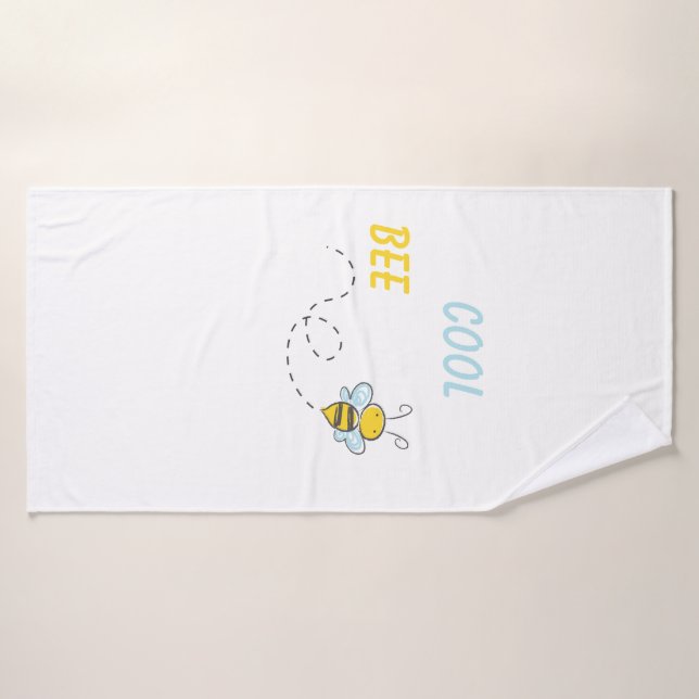 Bee Cool Personalised Bath Towel Set (Bath Towel)