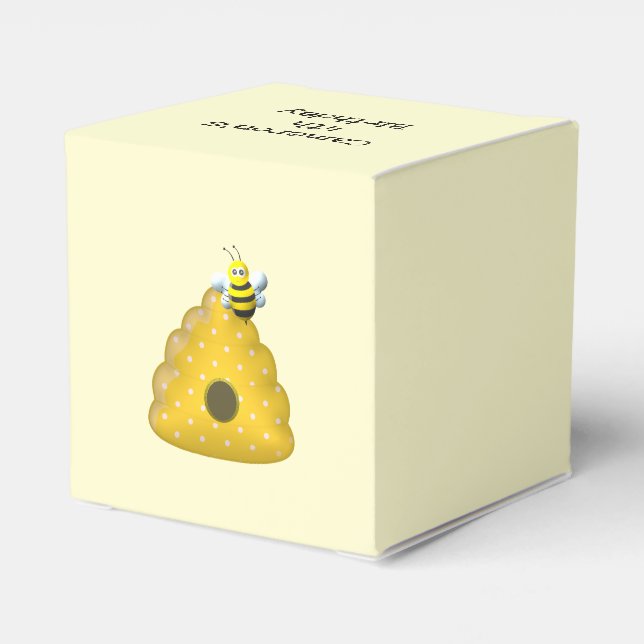 Bee Cool with Bee Hive Personalised Favour Box (Back Side)