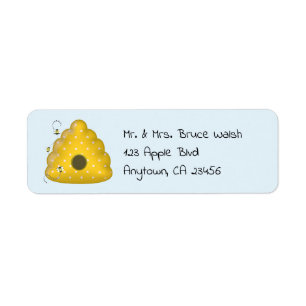 Bee Cool with Bee Hive Return Address Label