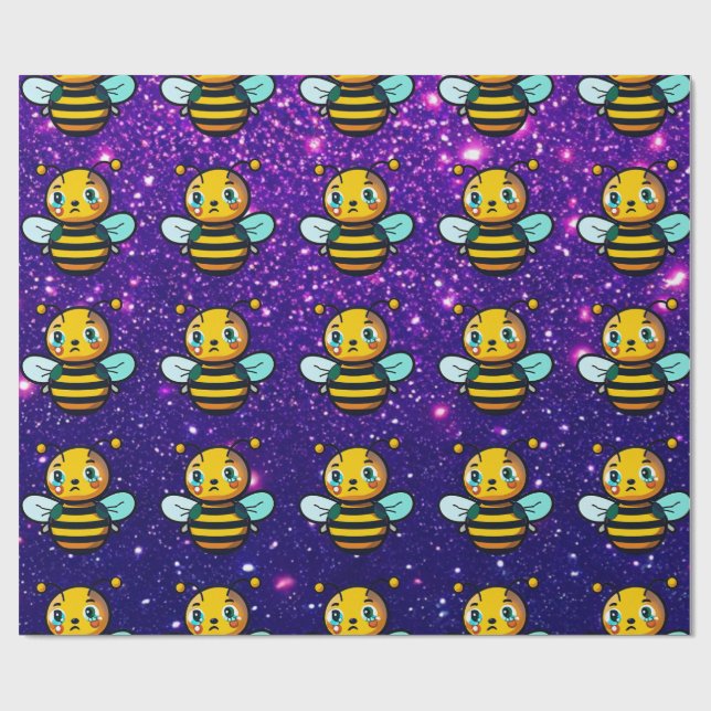 Bee Cute Charming Themed Inspired  Wrapping Paper (Flat)