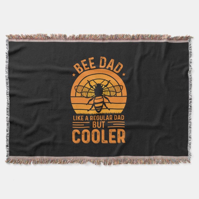 Bee Dad Throw Blanket (Front)