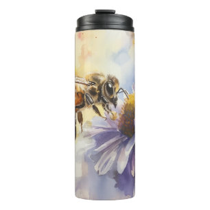 Bee & Daisy Insulated Tumbler – Nature-Inspired