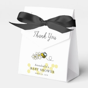 Bee & Daisy White Baby Shower Favour Box