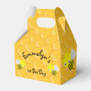 Bee Day 1st Birthday Cute Favour Box