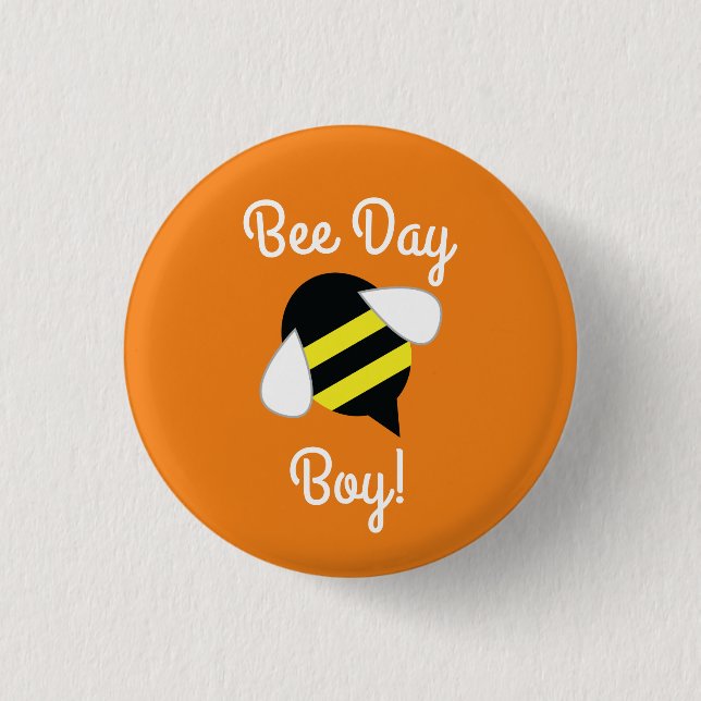 Bee Day Birthday Party Kids 3 Cm Round Badge (Front)