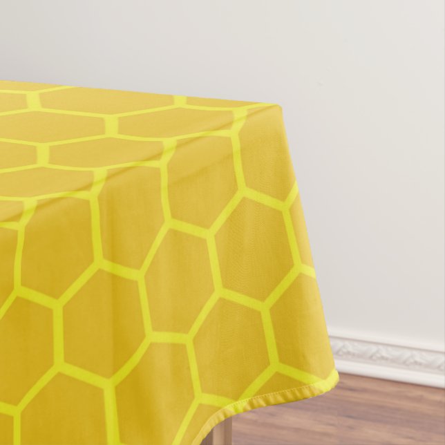 Bee Day Cute Honeycomb First Birthday Table Cloth (In Situ)