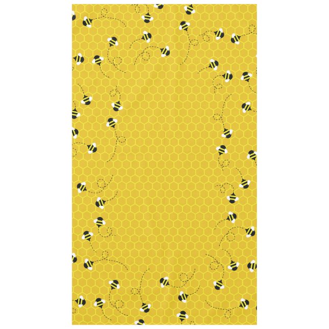 Bee Day Cute Honeycomb First Birthday Table Cloth (Front)