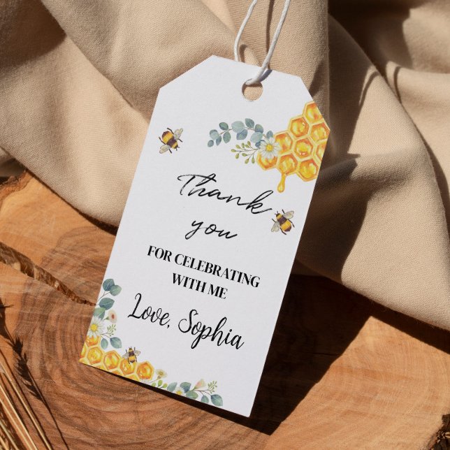 Bee Day Thank You Tag Birthday Baby Shower (Creator Uploaded)