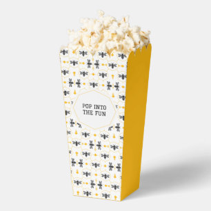Bee Day Yellow Modern Honeycomb Cute Kids Birthday Favour Box
