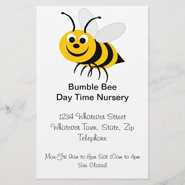 Bee Design Day Nursery Flyer (Front)