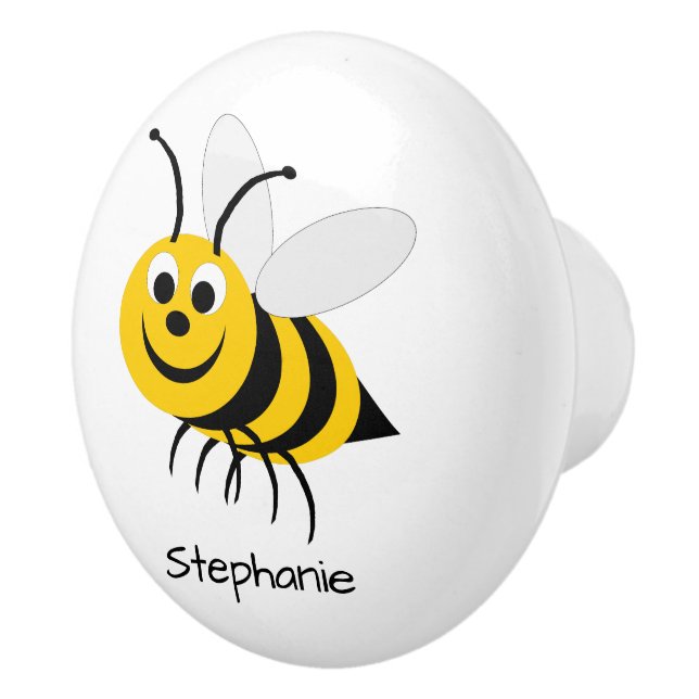 Bee Design Personalised Ceramic Knob (Right)