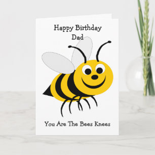 Bee Design Personalised Dad Birthday Card