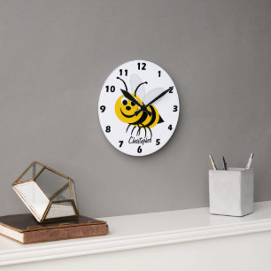 Bee Design Personalised Round Clock