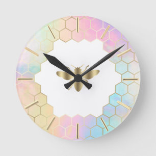 bee design round clock