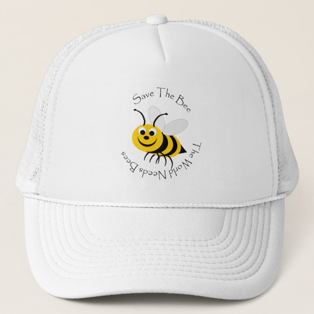 Bee Design Trucker Hat (Front)