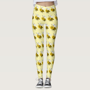 Bee Design You Choose Background Colour Leggings
