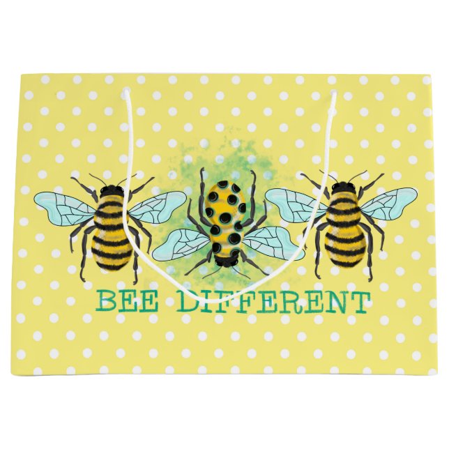 Bee Different Bumble Bee Trio Large Gift Bag (Front)