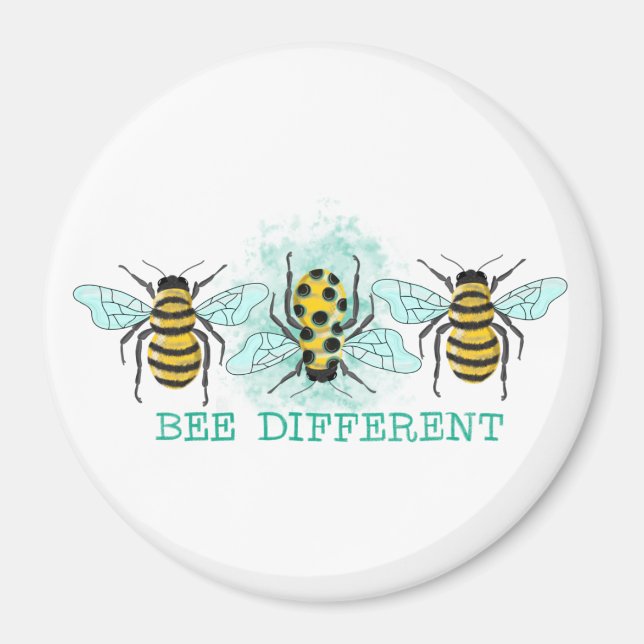 Bee Different Bumble Bee Trio Magnet (Front)