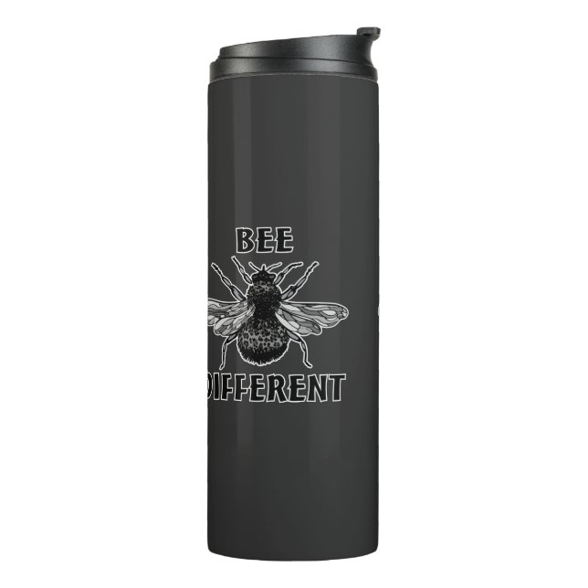 Bee Different Leopard Bumble Bee Stay Weird Honey  Thermal Tumbler (Rotated Left)