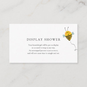 Bee Display Baby Shower insert card