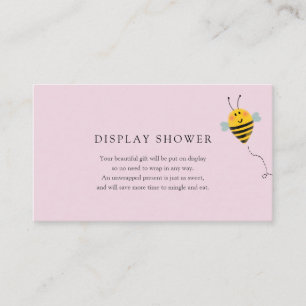 Bee Display Baby Shower insert card