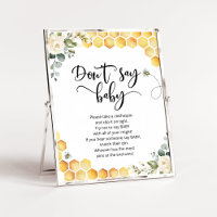 Bee don't say baby baby shower game