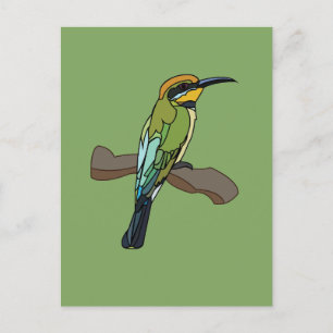Bee-Eater Bird Art Wildlife Postcard