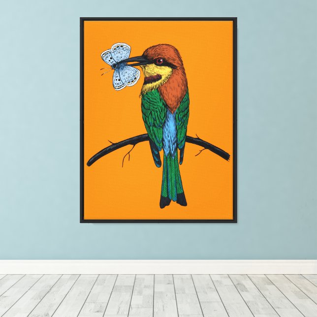 Bee eater canvas print (Insitu (Wood Floor))