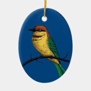 Bee eater ceramic ornament